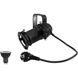 Eurolite Set PAR-16 Spot sw + GU-10 230V COB 5W LED 1800-3000K dim2warm