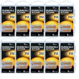 60x Duracell Activair 312 Hörgerätebatterien ZL3 PR41 braun  +MHD 2028+ aus 2024