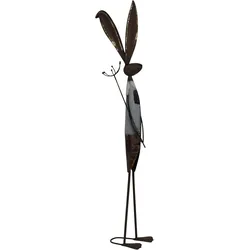 Dekofigur AM DESIGN "Hasenmann aus Metall", weiß, B:19,05cm H:90,81cm, Metall, Dekofiguren, Osterdekoration