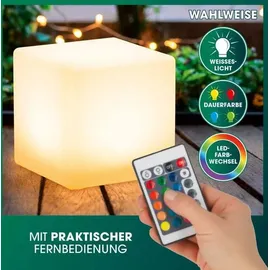 EasyMaxx Solar-Leuchte Dekowürfel weiß