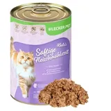 Lyra Pet 18 x 400 g Balu's Saftige Fleischmahlzeit mit Huhn Katzenfutter Nassfutter