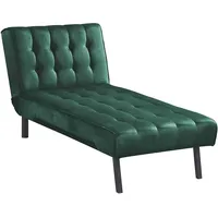 Atlantic Home Collection Chaiselongue, Samtvelours Grün, Relaxliege