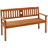 Dehner Gartenbank Heart, 3-Sitzer, 90 x 158.5 x 61 cm, FSC®-zertifiziertes Akazienholz, braun