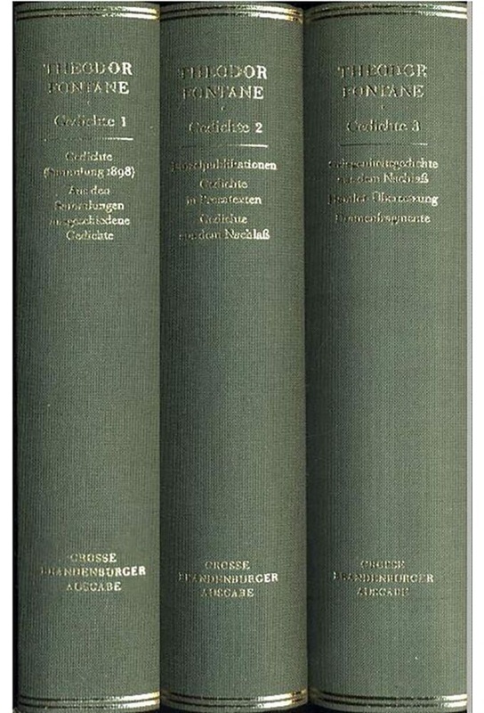 Fontane Gba Gedichte / 1-3 / Gedichte, 3 Bde. - Theodor Fontane, Gebunden