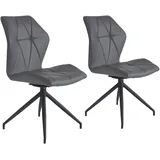byLIVING Esszimmerstuhl IMKE 2er-Set grau schwarz