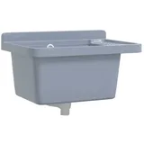 vidaXL Ausgussbecken Wandmontage Grau 50x35x24 cm Harz