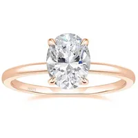 ROUGEMONT Solitärring Extravaganter Damen Solitär Ring Verlobungsring Oval 925 Silber, Echtschmuck 6,5
