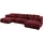 altdecor Wohnlandschaft, CLOUD-U-v1 405x185x90 bordeaux Velours