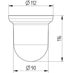 Avenarius Ersatzglas für Toilettenbürstengarnitur 1002250905, Accessoires, transparent