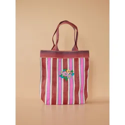 RICE Recycelte Tragetasche , Model 2, Blumenmuster