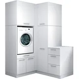 laundreezy Mehrzweckschrank-Set 150 x 238 x 68 cm Weiß