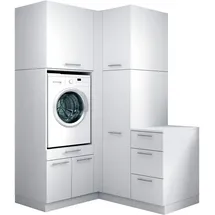 laundreezy Mehrzweckschrank-Set 150 x 238 x 68 cm Weiß