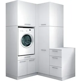 laundreezy Mehrzweckschrank-Set 150 x 238 x 68 cm Weiß