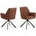 VCM 2er Set Actona Stuhl Glenda Stoff Orange Terrakotta