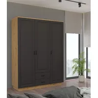 Küchen-Preisbombe Kleiderschrank Stilo 180 cm Landhaus Grau Eiche Artisan