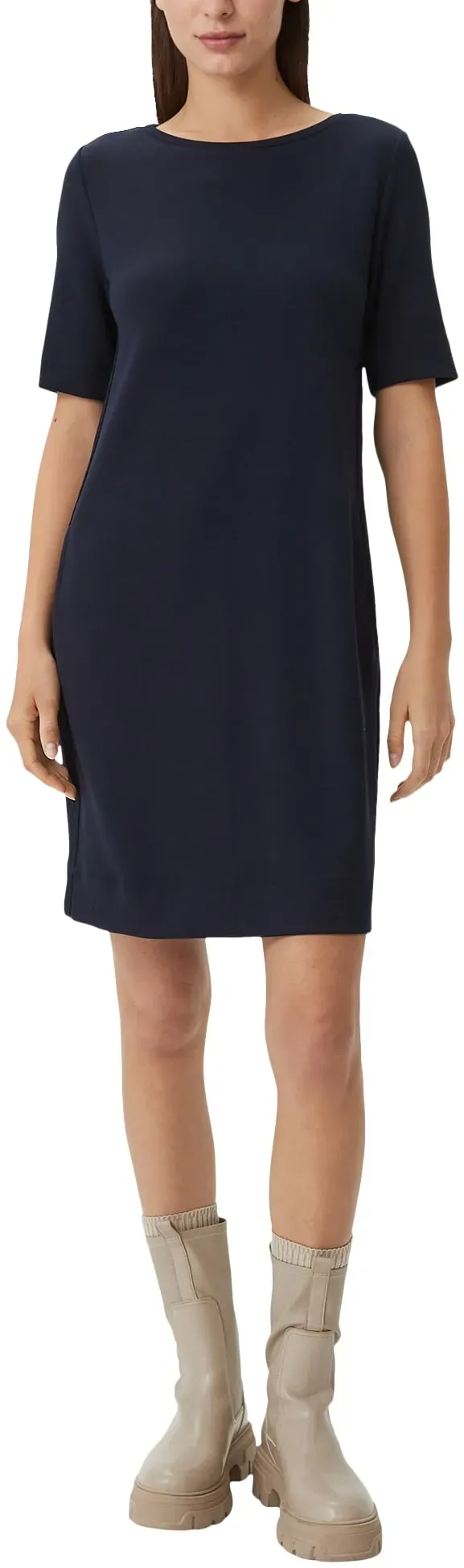 Comma Jerseykleid, mit Stretch und Eingrifftaschen Comma navy 36