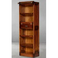 Casa Padrino Luxus Vintage Stil Bücherschrank Braun / Messing