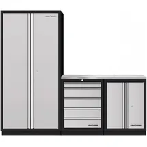 Kraftwerk Mobilio 3er Kombi Hochschrank 2 Edelstahl