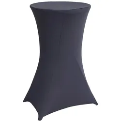 10x Stehtischhusse grau 60 cm Husse Partytisch Bistrotisch Tischdecke Decke