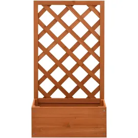 furnicato Garten-Spalier mit Blumenkasten 50 x 25 x 90 cm Orange