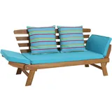 Greemotion Borkum 192 x 68 x 75 cm braun/blau inkl. Kissen