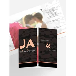 Hochzeitskarten Einladungen selbst gestalten mit Spruch und Fotos im Onlinedesigner bei Meine-Kartenmanufaktur.de