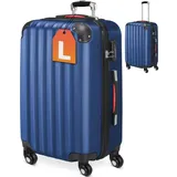 monzana Hartschalen-Trolley 4-Rollen L 60 cm / 2,8 kg blau
