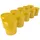 FixedByU Eimer mit Deckel 16 Liter Gelb 10 St.