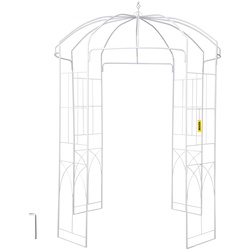 VEVOR Pavillon Gartenbogen Vogelkäfigform 9x6,6in für Hochzeit Garten Weiß