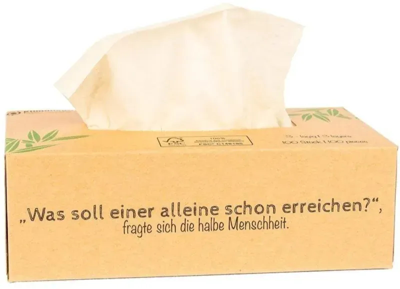 Pandoo Bamboo Tissues Papiertaschentücher aus Bambus 100 St.