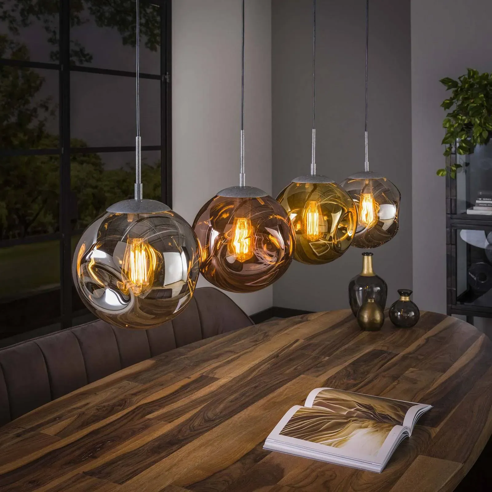 Zijlstra Glas Hängelampe Stellar, dimmbar, Multicolour, für Wohn- / Esszimmer, Glas, Pendelleuchte - 130 cm - 25 cm - 150 cm