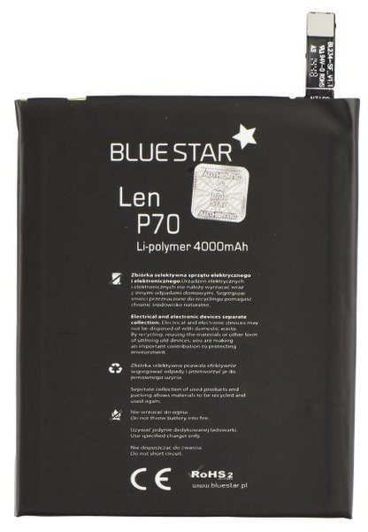 BlueStar Bluestar Akku Ersatz kompatibel mit BL-234 Lenovo P70 / P70t / A5000/ Vibe P1m / P90 4000 mAh Austausch Batterie Handy Accu Bl234 Smartphone-Akku