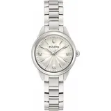 BULOVA Damen Quarz Armbanduhr aus Edelstahl mit Edelstahl Band - Sutton - 96P219