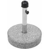 Mendler Sonnenschirmständer HWC-F92, Schirmständer Schirmhalter, Granit ~ 24kg rund grau
