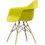 Vitra - Eames Plastic Armchair DAW RE, Ahorn gelblich / senf (Filzgleiter basic dark)
