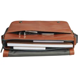 LEONHARD HEYDEN Hamburg Messenger Leder 32 cm Laptopfach braun