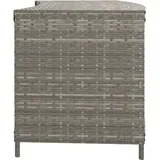 vidaXL Outdoor-Rgale 2 Stk. Grau Poly Rattan