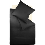 fleuresse Bettwäsche »Colours«, in weicher Interlock Jersey Qualität aus 100% Baumwolle, Bett- und Kopfkissenbezug mit Reißverschluss, STANDARD 100 by OEKO-TEX® zertifiziert, schwarz