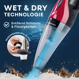 Clean Maxx CleanMaxx 15060 Akku-Handstaubsauger rot/schwarz