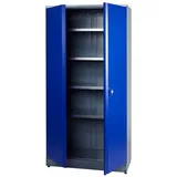 Kupper Küpper Hochschrank 70297, 91x180x45 Cm, Doppeltür, 4 Fachböden, Ultramarinblau
