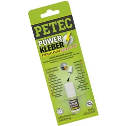 PETEC 93404 Power Kleber Pinselflasche 4g SB Karte Sekundenkleber Klebstoff