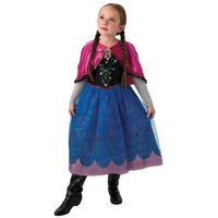 Rubie ́s Kostüm Die Eiskönigin Das Musical Anna Kostüm für Kinder, Inspiriert von dem Kleid aus dem Eiskönigin-Musical blau 104