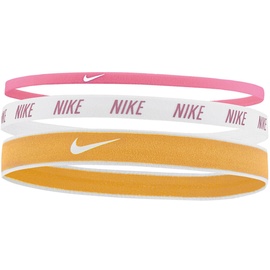 Nike 3er Pack NIKE Haarbänder Mixed Width 624 - pinksicle/white/yellow ochre