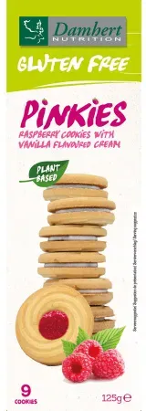 Damhert Glutenfrei Pinkies Himbeer-Kekse Vanillecreme 125g