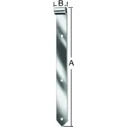 VORMANN Ladenband halbschwer für Dorn13mm,400mm Stahl, verzinkt