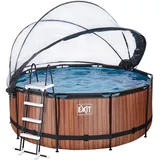 EXIT TOYS Wood Pool 360 x 122 cm inkl. Sandfilter und Abdeckung