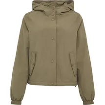 QS Nylon-Jacke mit Kapuze und verstellbarem Saum - olive - XL