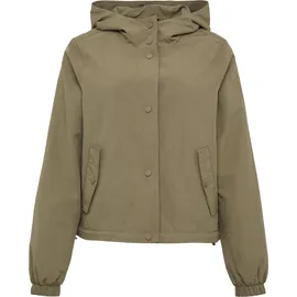 QS Nylon-Jacke mit Kapuze und verstellbarem Saum - olive - XL