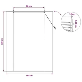 vidaXL Rollo Natur 130 x 220 cm Bambus/braun