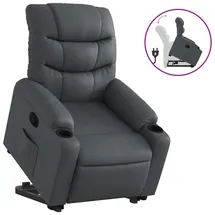 vidaXL Relaxsessel mit Aufstehhilfe Kunstleder 93 x 99,5 x 0 cm Grau